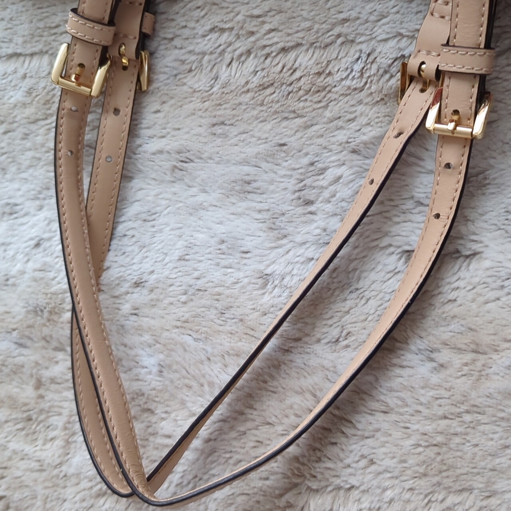 Michael Kors Peachy Pink Pebbled Leather Shoulder Tote Bag Purse Many Pockets - Picture 15 of 16